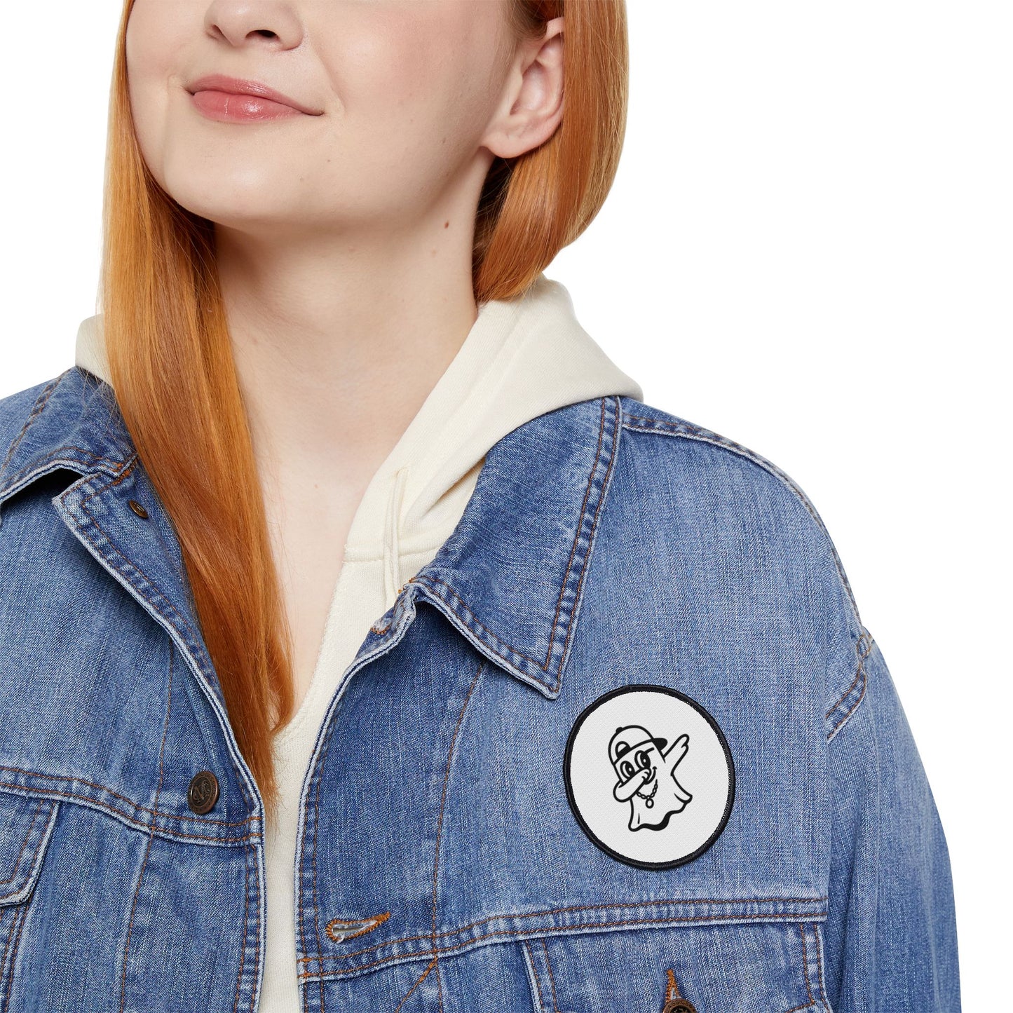 Ghost Dab Iron-On Patch