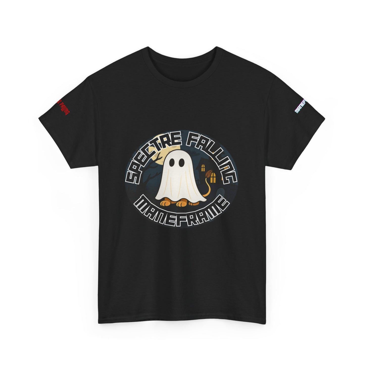Halloween Ghost Graphic Tee, Unisex T-Shirt for Halloween Parties, Spooky Vibes, Gift for Teens and Ghost Lovers, Casual Wear